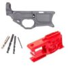 RL556V3 80% AR15 Lower Gray polymer composite with flared magwell and reinforced buffer tube housing