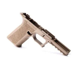 PF45 80% large frame kit in flat dark earth color, polymer frame blank for large-format pistol builds shown laid out on a clean background.